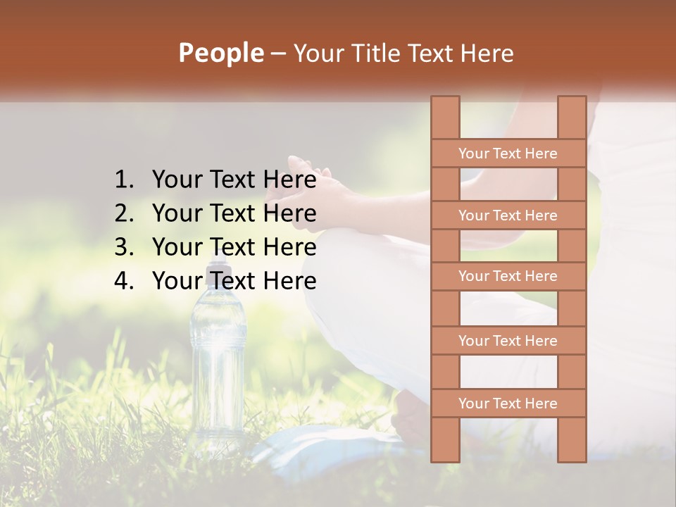Contemplation Outdoors Back PowerPoint Template