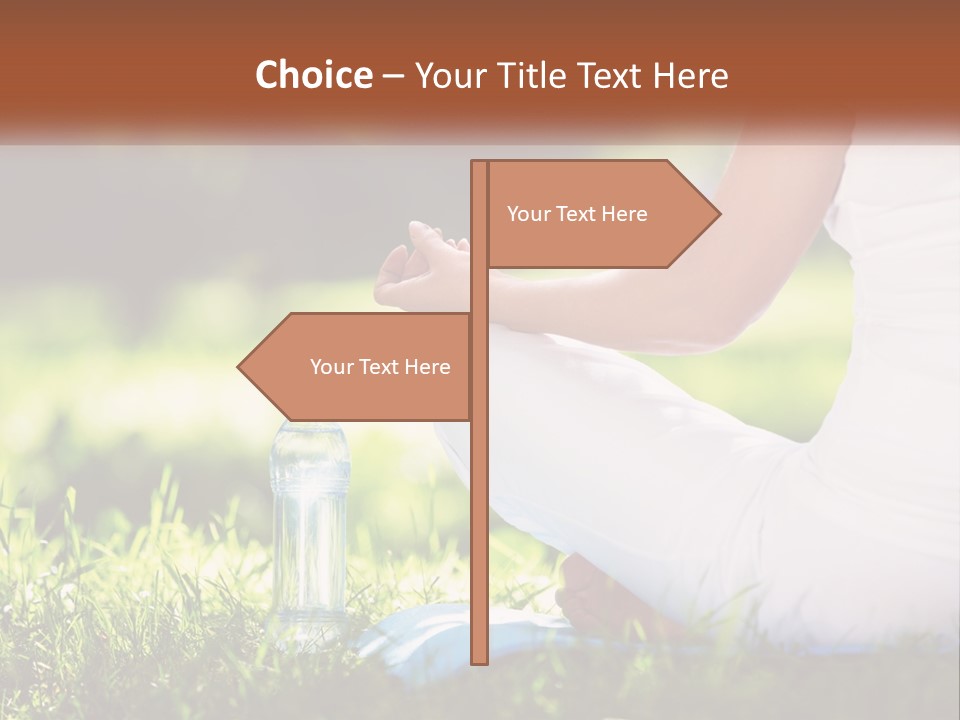 Contemplation Outdoors Back PowerPoint Template