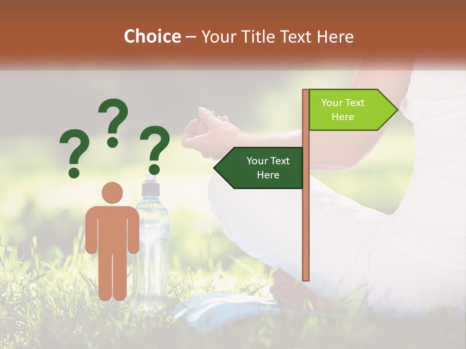 Contemplation Outdoors Back PowerPoint Template