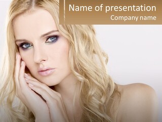 Horizontal Elegance Closeup PowerPoint Template