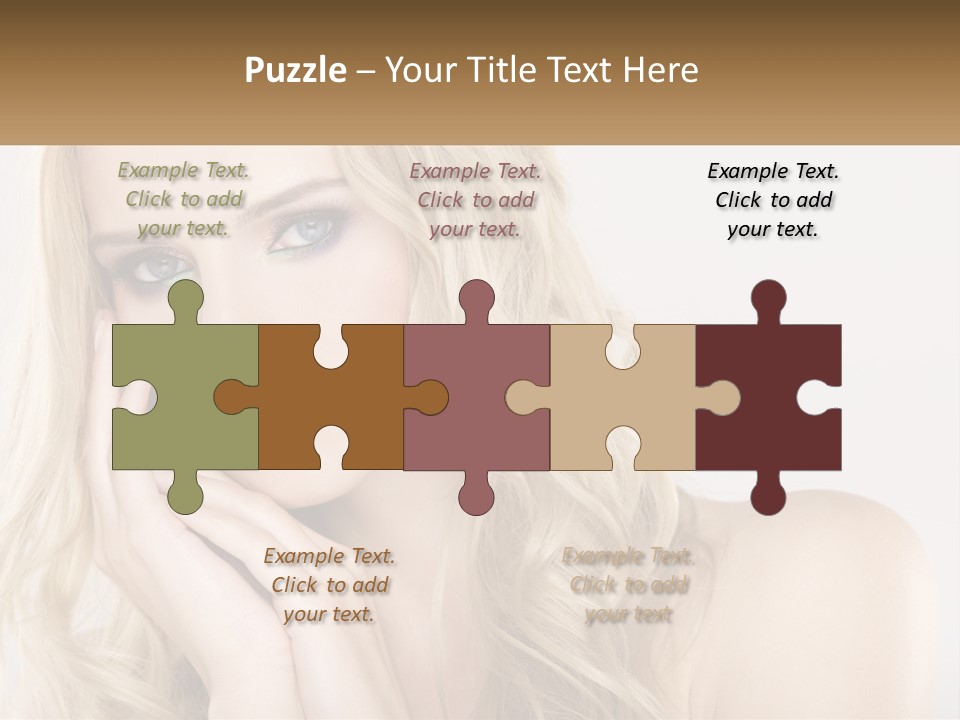 Horizontal Elegance Closeup PowerPoint Template