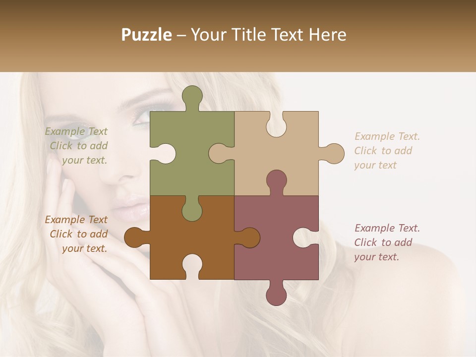 Horizontal Elegance Closeup PowerPoint Template