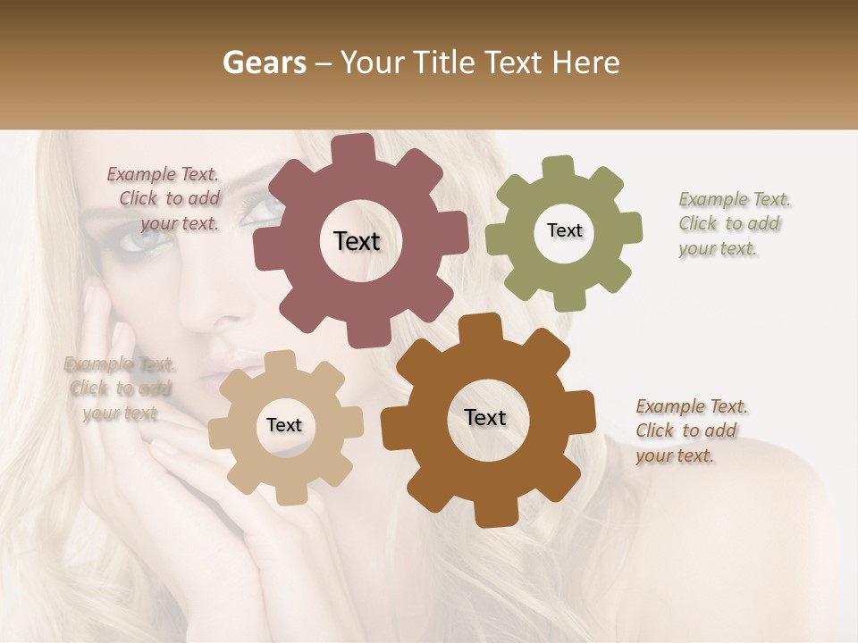 Horizontal Elegance Closeup PowerPoint Template