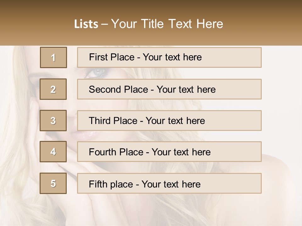 Horizontal Elegance Closeup PowerPoint Template