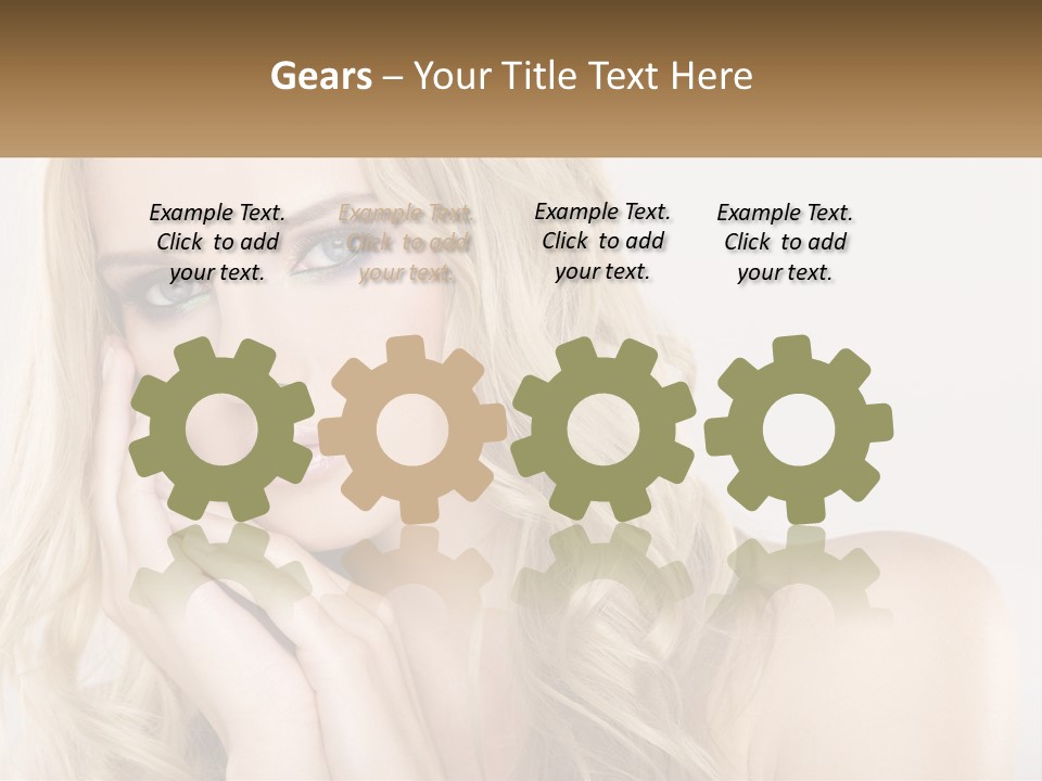 Horizontal Elegance Closeup PowerPoint Template