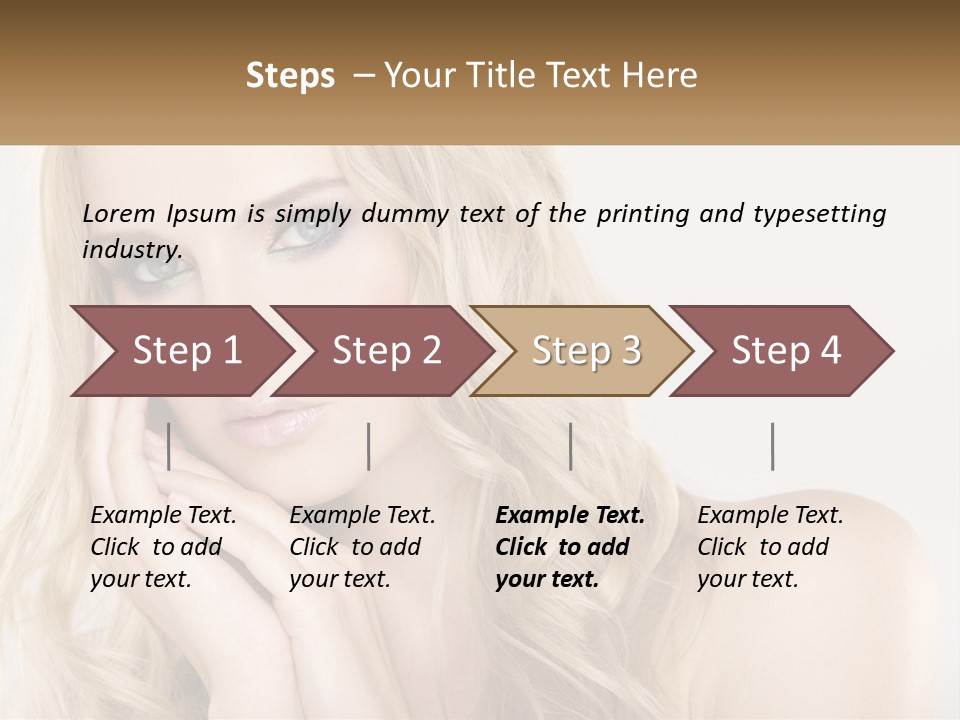 Horizontal Elegance Closeup PowerPoint Template