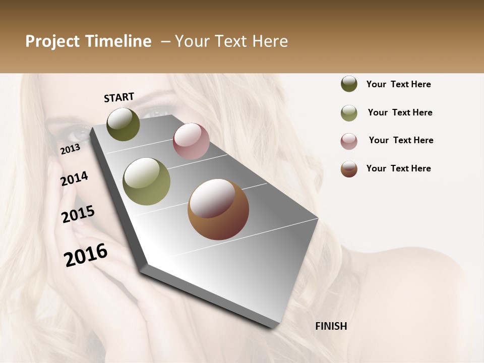 Horizontal Elegance Closeup PowerPoint Template