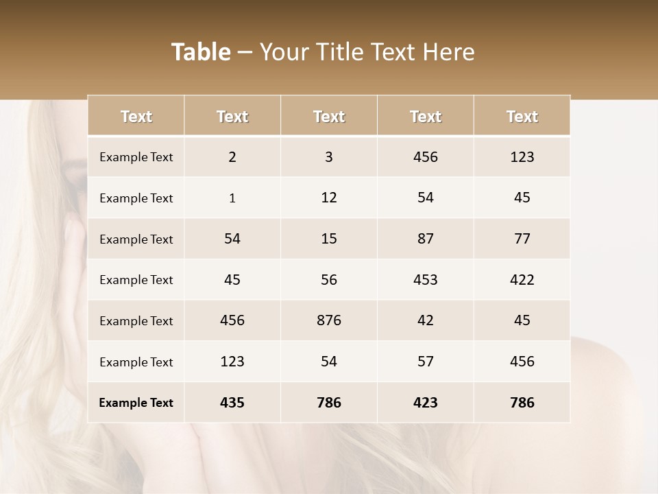Horizontal Elegance Closeup PowerPoint Template