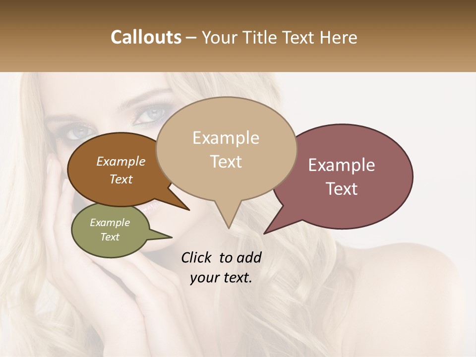 Horizontal Elegance Closeup PowerPoint Template
