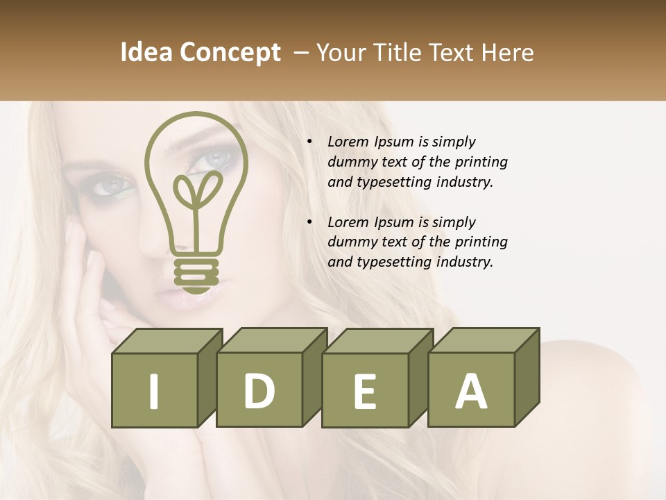 Horizontal Elegance Closeup PowerPoint Template