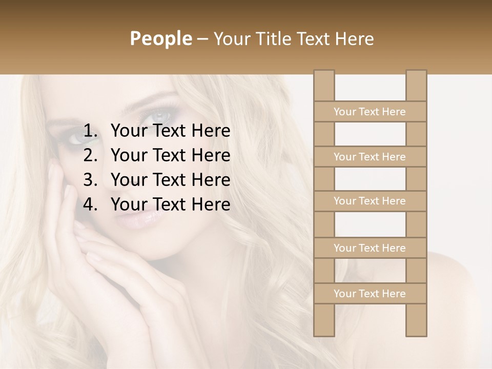 Horizontal Elegance Closeup PowerPoint Template