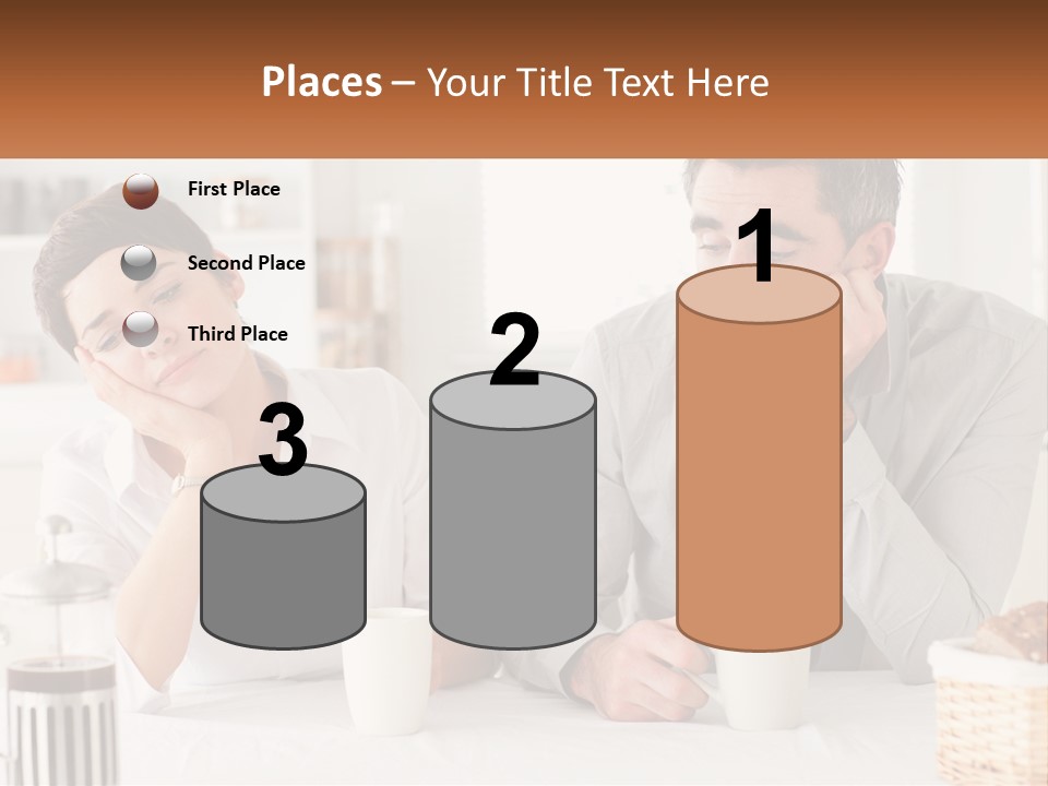 Caucasian Appearance Interior Tired PowerPoint Template