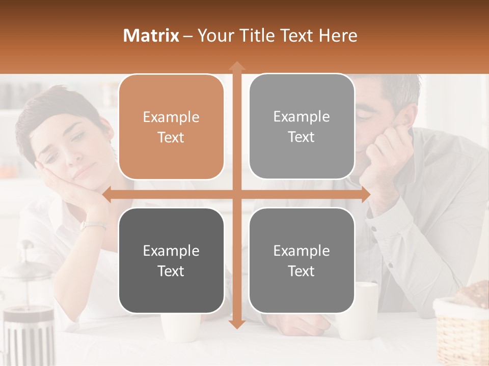 Caucasian Appearance Interior Tired PowerPoint Template