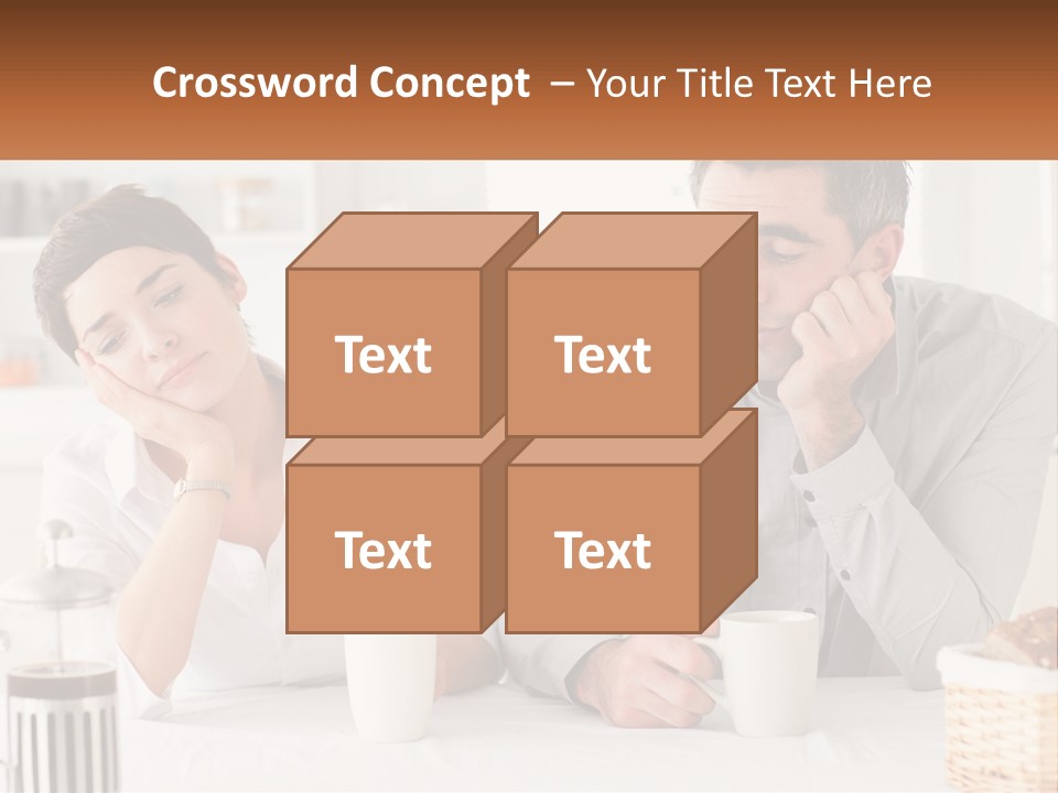 Caucasian Appearance Interior Tired PowerPoint Template