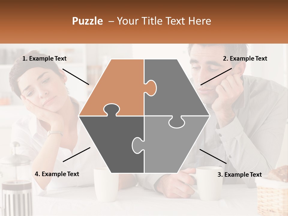 Caucasian Appearance Interior Tired PowerPoint Template