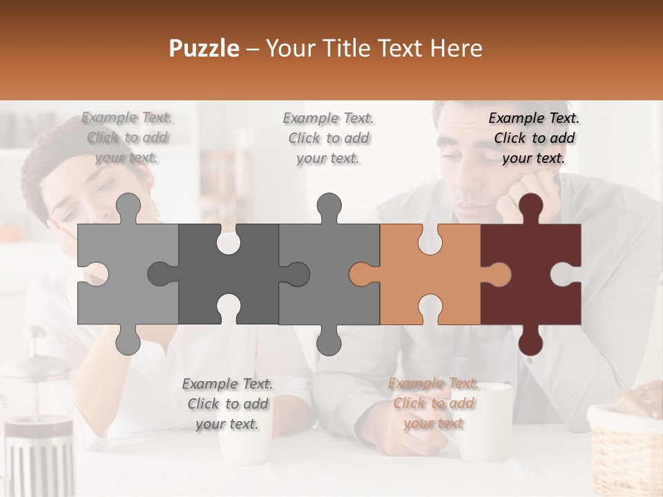 Caucasian Appearance Interior Tired PowerPoint Template