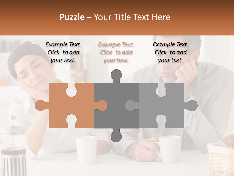 Caucasian Appearance Interior Tired PowerPoint Template