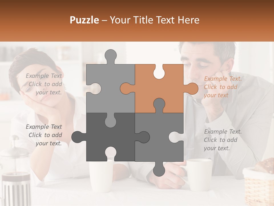 Caucasian Appearance Interior Tired PowerPoint Template