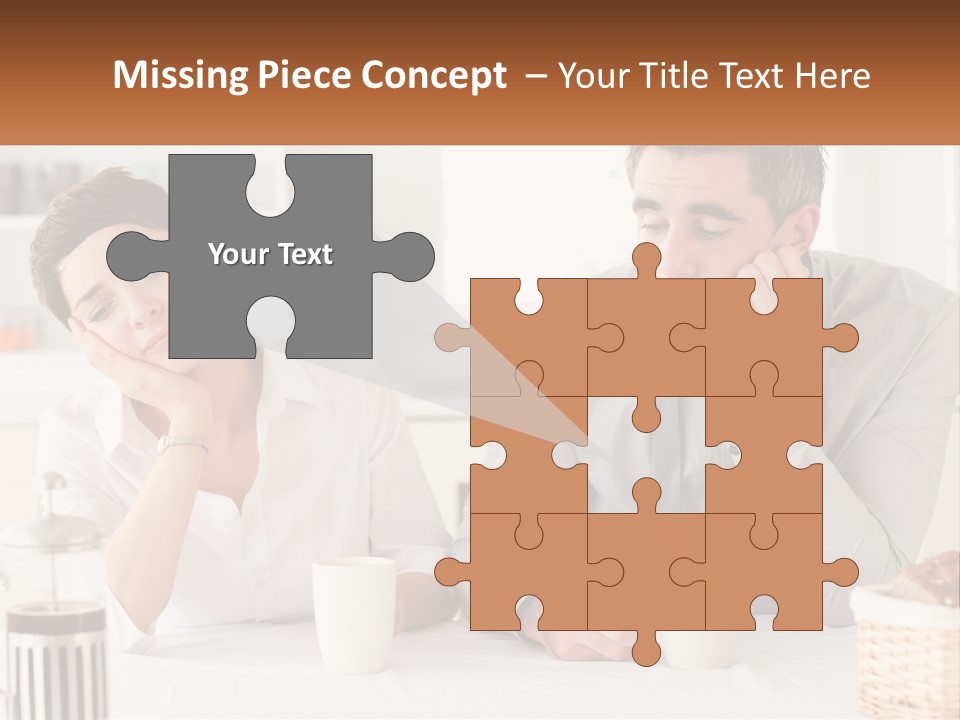 Caucasian Appearance Interior Tired PowerPoint Template