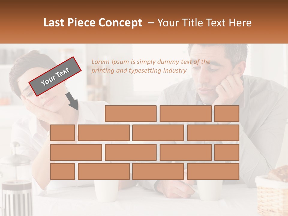 Caucasian Appearance Interior Tired PowerPoint Template