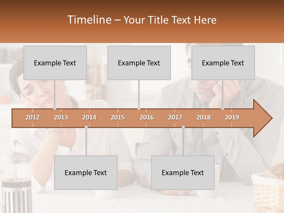 Caucasian Appearance Interior Tired PowerPoint Template