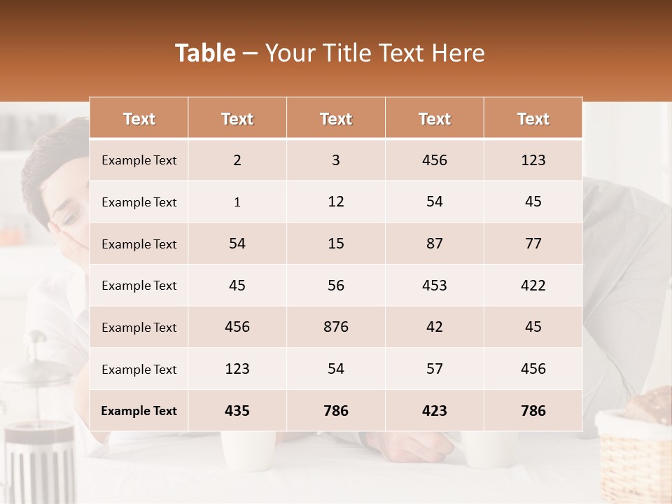 Caucasian Appearance Interior Tired PowerPoint Template