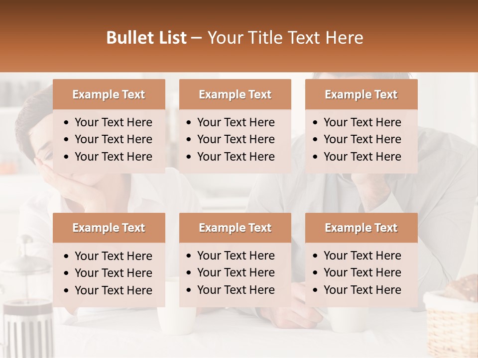 Caucasian Appearance Interior Tired PowerPoint Template