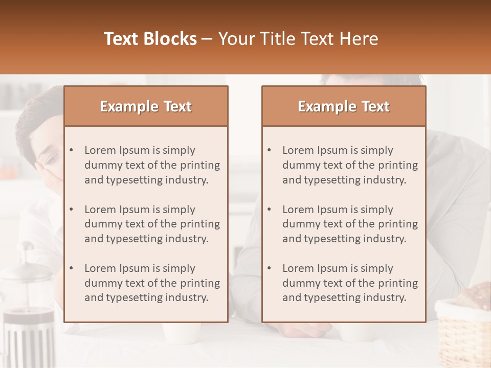 Caucasian Appearance Interior Tired PowerPoint Template
