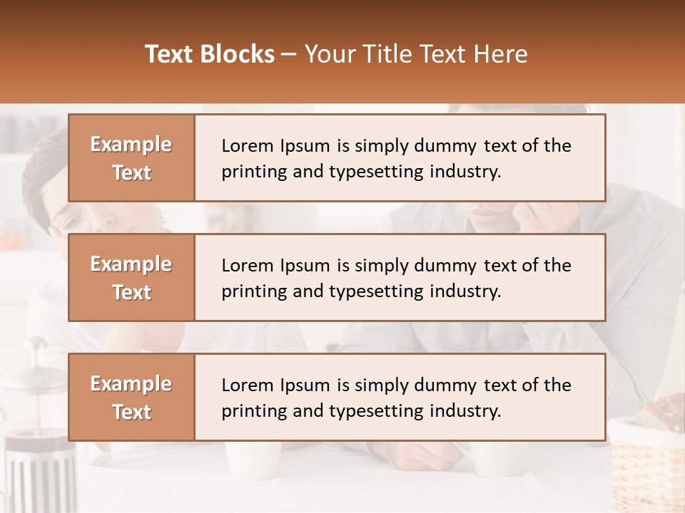 Caucasian Appearance Interior Tired PowerPoint Template