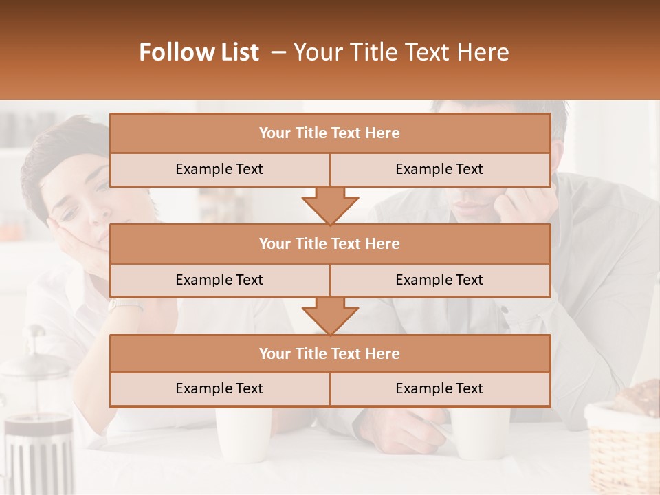 Caucasian Appearance Interior Tired PowerPoint Template
