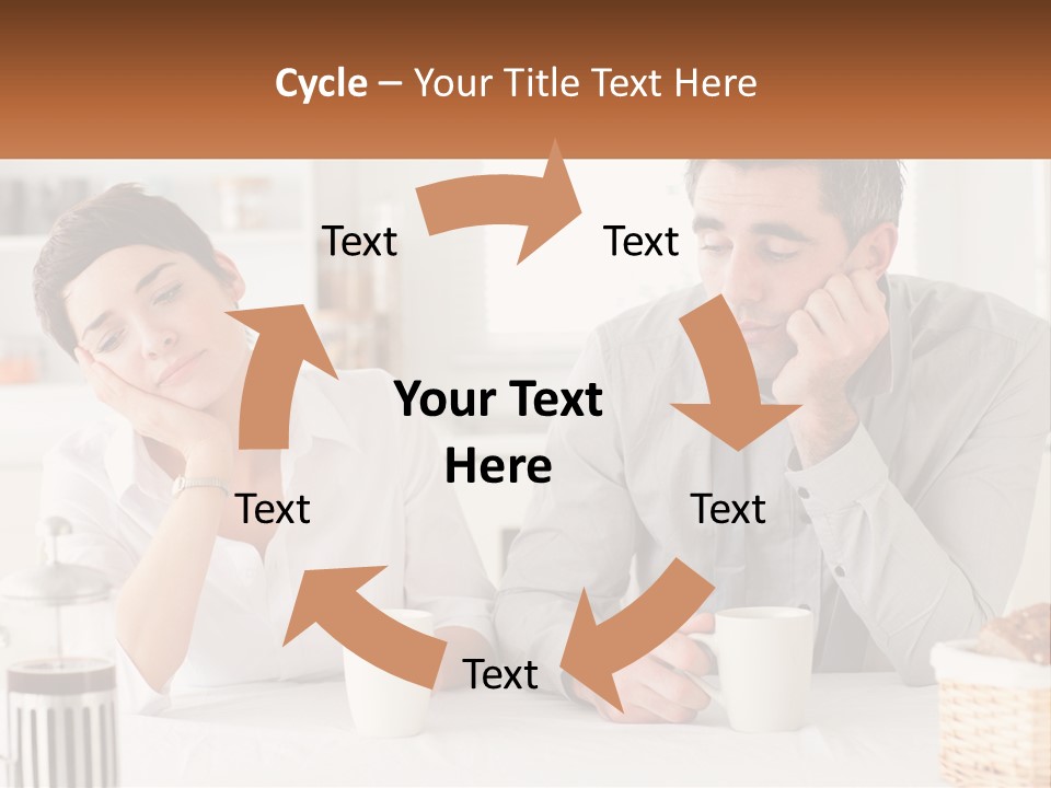 Caucasian Appearance Interior Tired PowerPoint Template