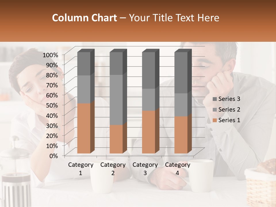 Caucasian Appearance Interior Tired PowerPoint Template