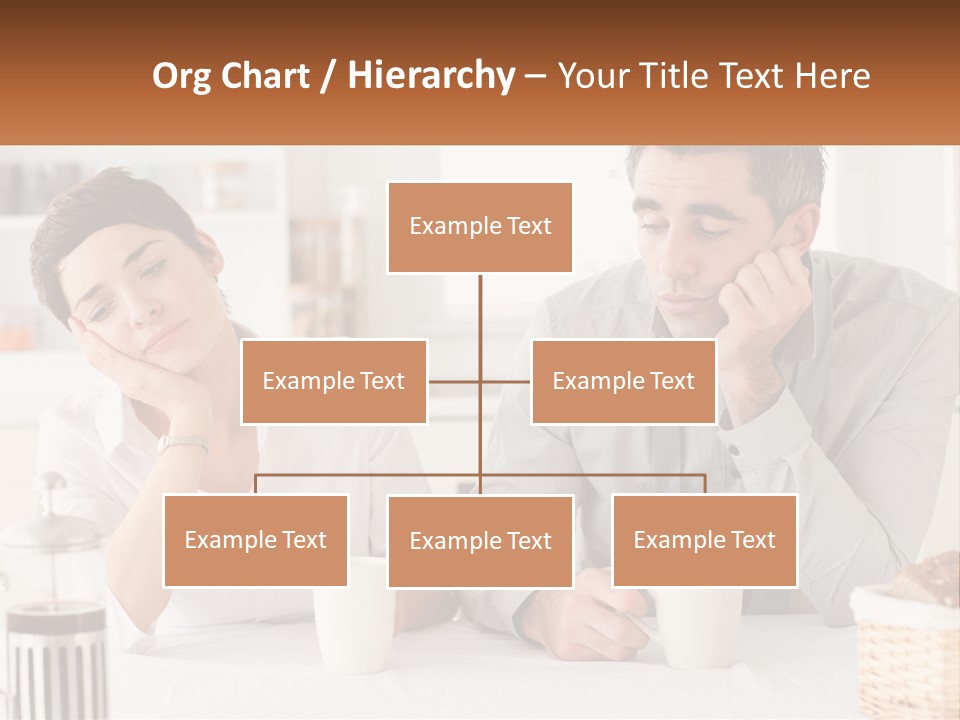 Caucasian Appearance Interior Tired PowerPoint Template