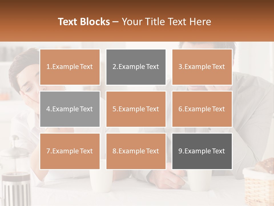 Caucasian Appearance Interior Tired PowerPoint Template