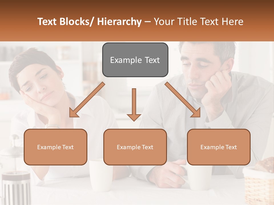 Caucasian Appearance Interior Tired PowerPoint Template