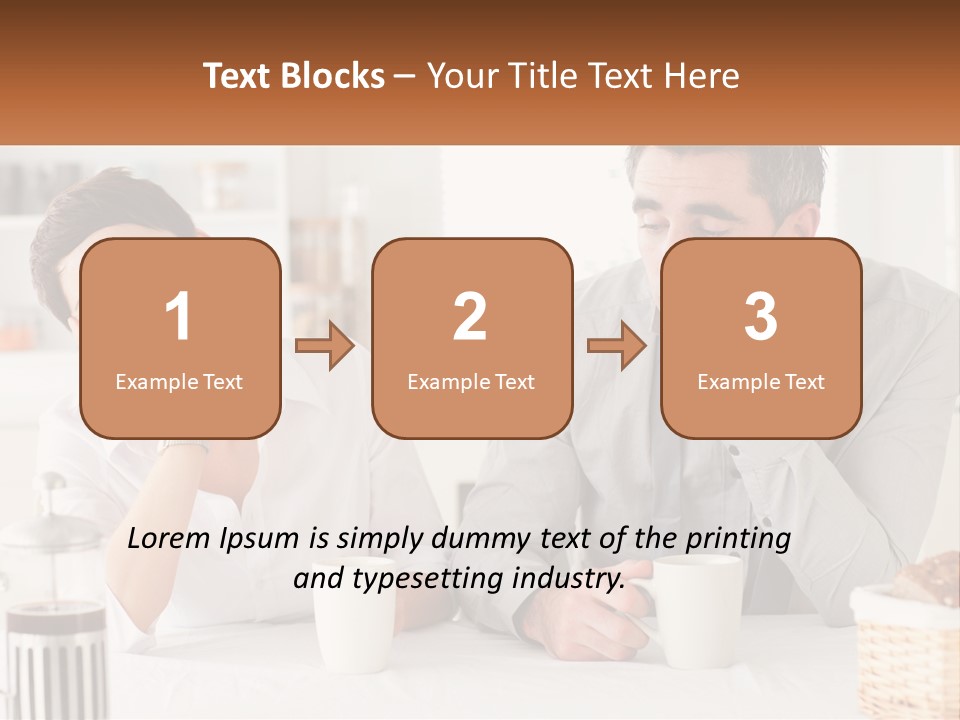 Caucasian Appearance Interior Tired PowerPoint Template