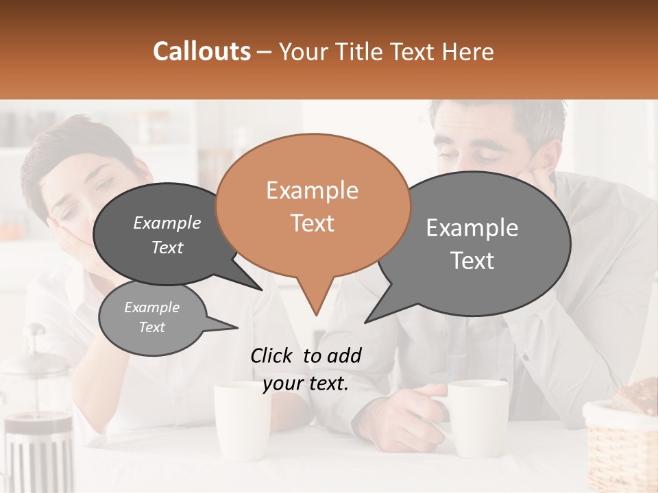 Caucasian Appearance Interior Tired PowerPoint Template