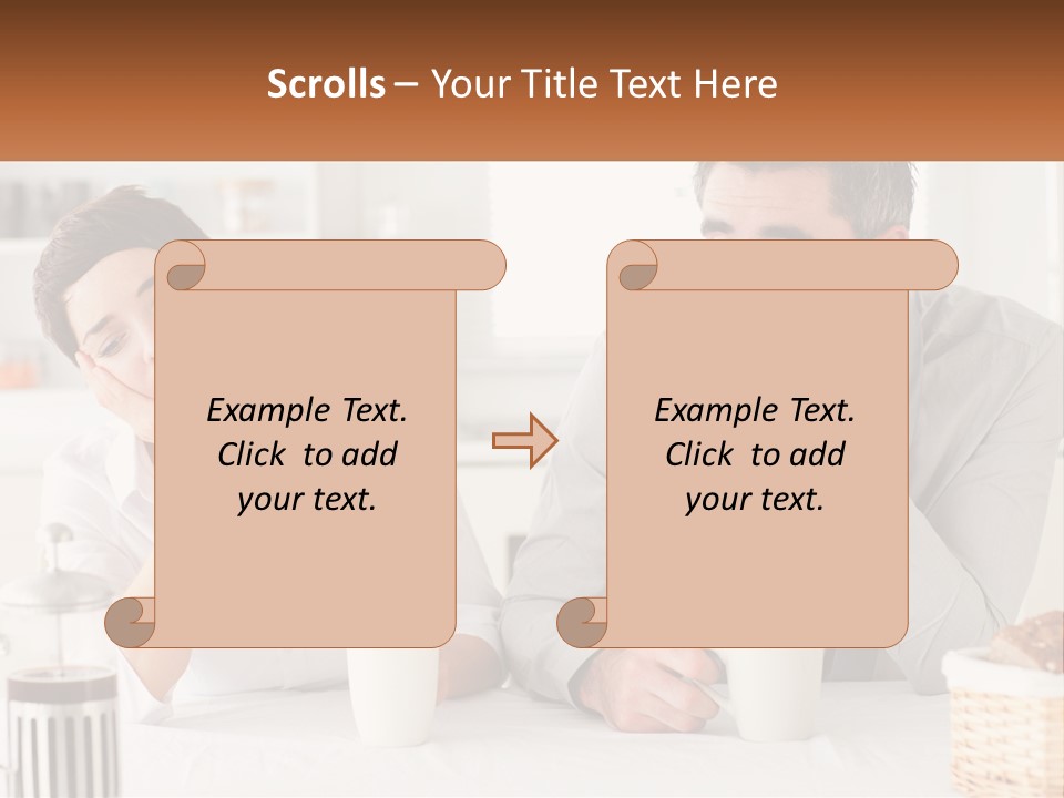 Caucasian Appearance Interior Tired PowerPoint Template