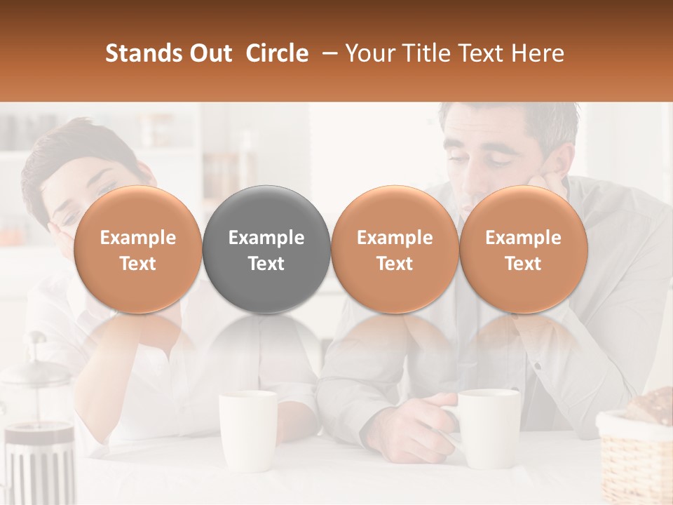 Caucasian Appearance Interior Tired PowerPoint Template