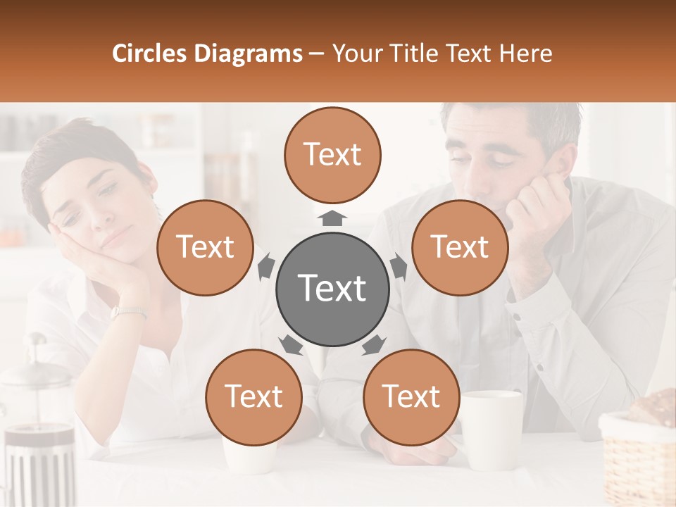 Caucasian Appearance Interior Tired PowerPoint Template