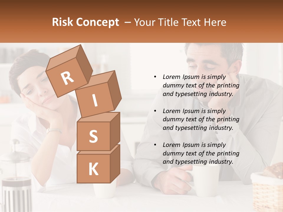 Caucasian Appearance Interior Tired PowerPoint Template