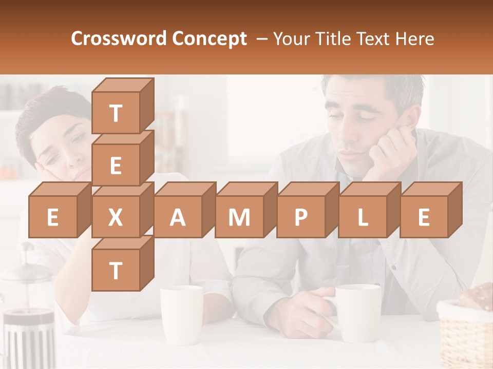 Caucasian Appearance Interior Tired PowerPoint Template