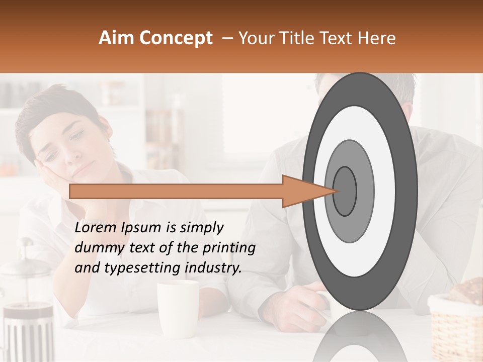 Caucasian Appearance Interior Tired PowerPoint Template