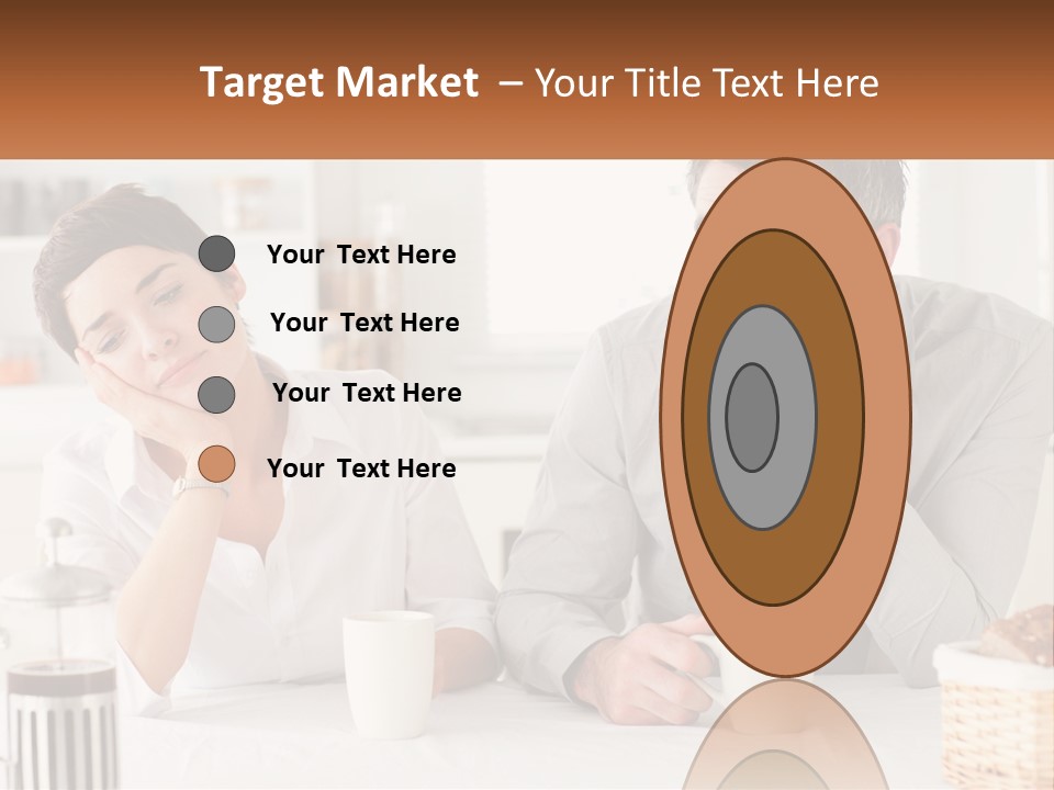 Caucasian Appearance Interior Tired PowerPoint Template