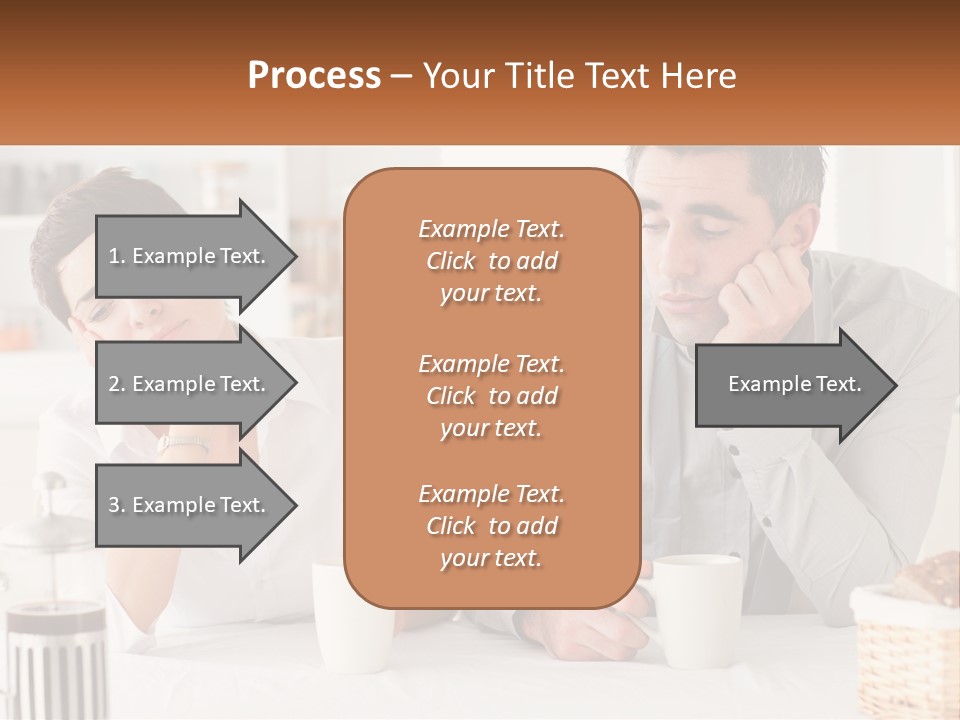 Caucasian Appearance Interior Tired PowerPoint Template