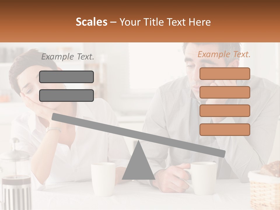 Caucasian Appearance Interior Tired PowerPoint Template