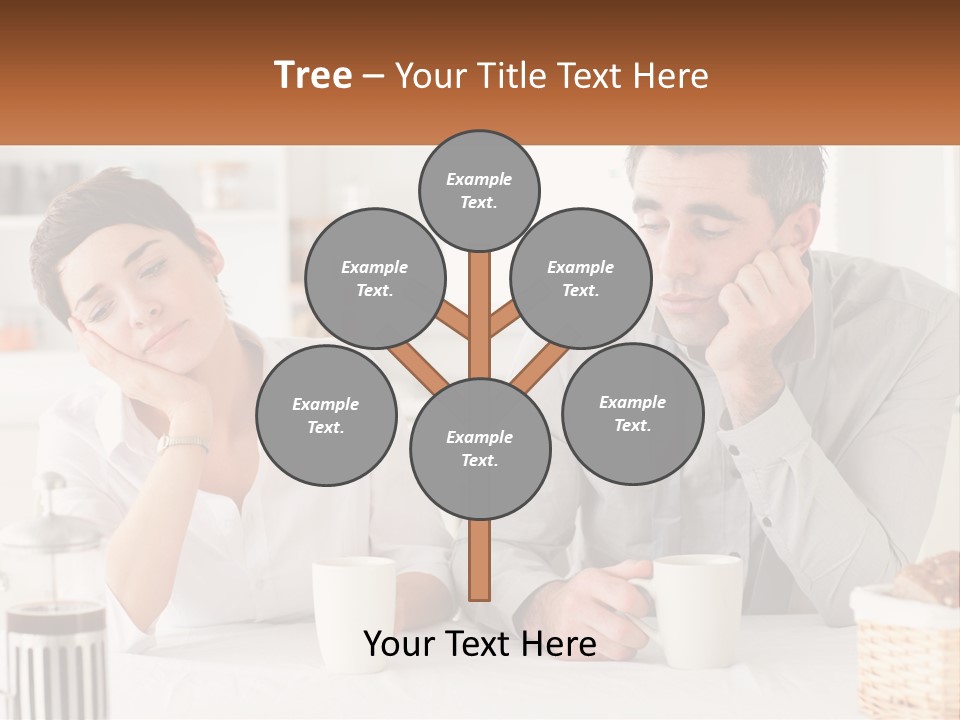 Caucasian Appearance Interior Tired PowerPoint Template