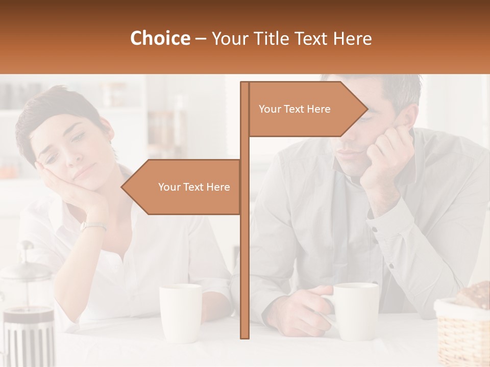 Caucasian Appearance Interior Tired PowerPoint Template