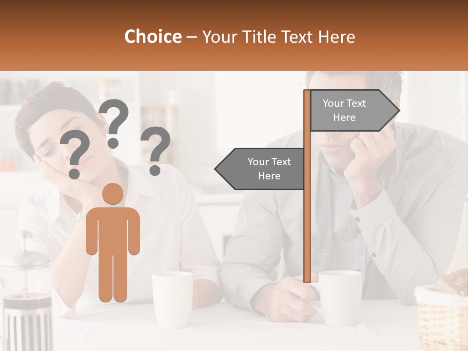 Caucasian Appearance Interior Tired PowerPoint Template