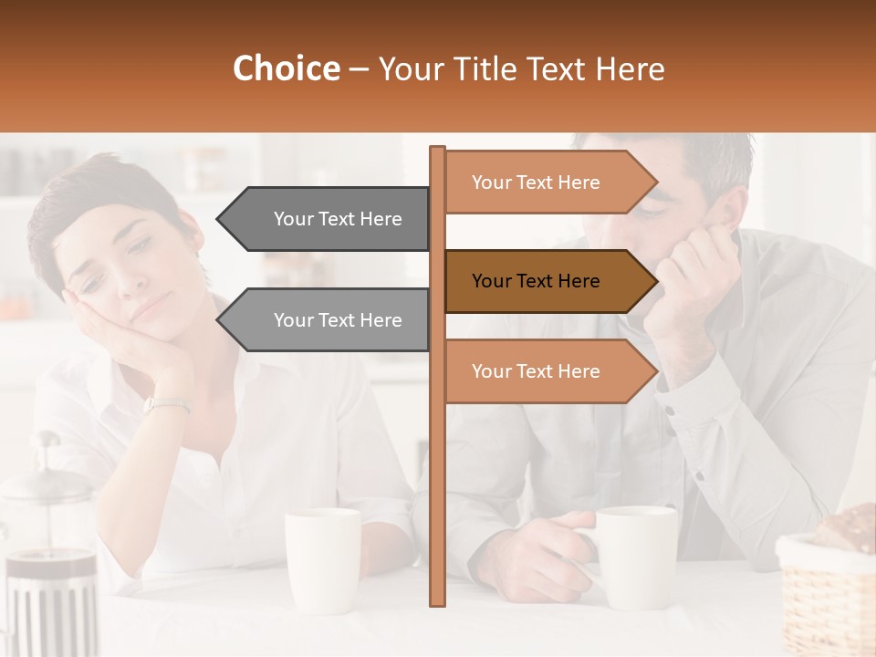 Caucasian Appearance Interior Tired PowerPoint Template